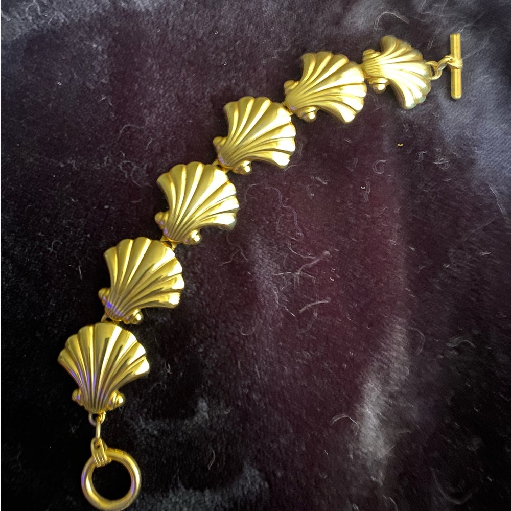 Anne Klein Gold Plated Seashell Bracelet